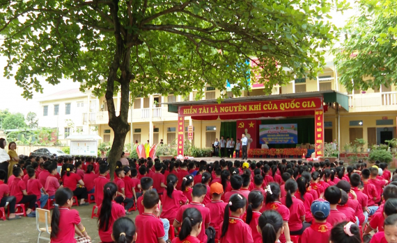 Tuy&ecirc;n truyền ph&ograve;ng, chống đuối nước cho học sinh Trường Tiểu học Đức Long