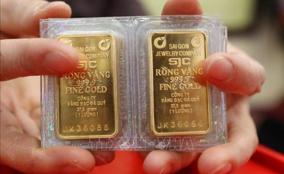 H&ocirc;m nay đ&atilde; đấu thầu th&agrave;nh c&ocirc;ng 8.100 lượng v&agrave;ng, gi&aacute; 87,73 triệu đồng/lượng