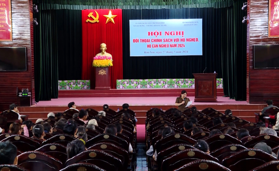 Đối thoại ch&iacute;nh s&aacute;ch với hộ ngh&egrave;o, cận ngh&egrave;o huyện Kim Sơn