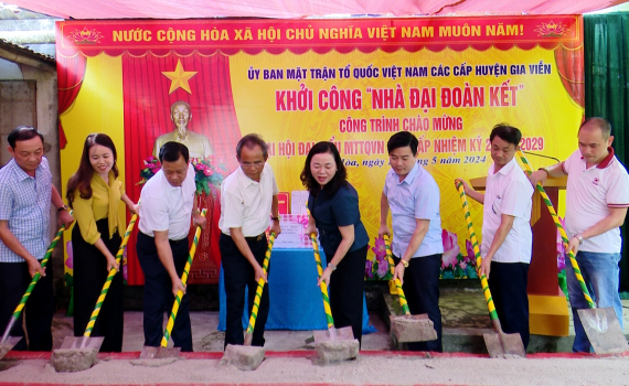Khởi c&ocirc;ng x&acirc;y dựng nh&agrave; đại đo&agrave;n kết tại x&atilde; Gia H&ograve;a, huyện Gia Viễn