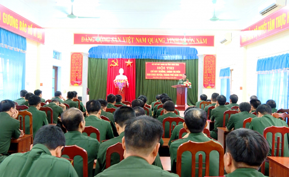 Khai mạc Hội thi Chỉ huy trưởng, Ch&iacute;nh trị vi&ecirc;n Ban CHQS huyện, th&agrave;nh phố
