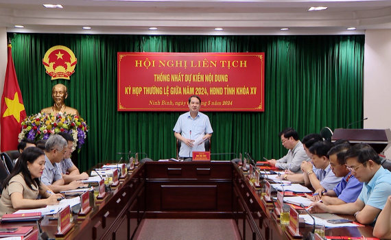 Thống nhất nội dung kỳ họp giữa năm 2024, HĐND tỉnh Ninh B&igrave;nh kh&oacute;a XV