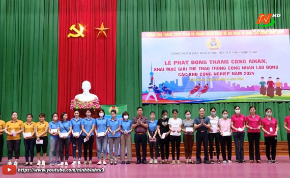 C&ocirc;ng đo&agrave;n c&aacute;c Khu c&ocirc;ng nghiệp tỉnh ph&aacute;t động Th&aacute;ng c&ocirc;ng nh&acirc;n