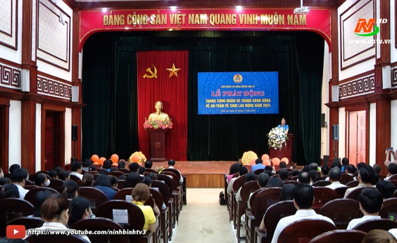 Hoa Lư ph&aacute;t động Th&aacute;ng c&ocirc;ng nh&acirc;n v&agrave; Th&aacute;ng h&agrave;nh động về an to&agrave;n vệ sinh lao động