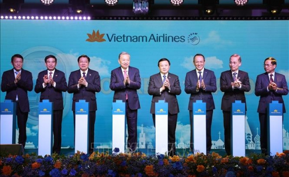 Tổng B&iacute; thư T&ocirc; L&acirc;m dự Lễ c&ocirc;ng bố đường bay thẳng H&agrave; Nội - Moskva tại Li&ecirc;n bang Nga