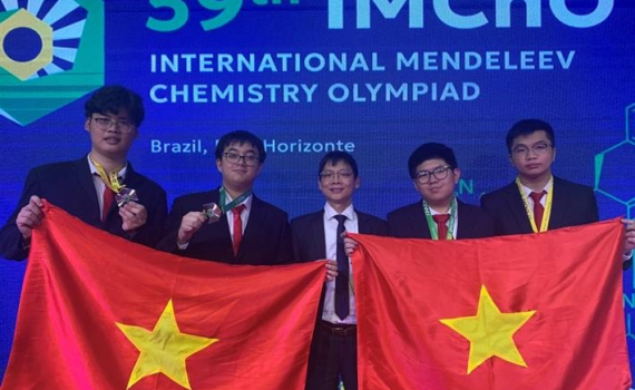 Việt Nam gi&agrave;nh 2 Huy chương V&agrave;ng, 2 Huy chương Bạc tại Olympic H&oacute;a học Quốc tế Mendeleev lần thứ 59