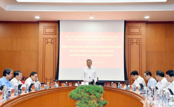 Tổng B&iacute; thư T&ocirc; L&acirc;m chủ tr&igrave; phi&ecirc;n họp Thường trực Ban Chỉ đạo Trung ương về ph&aacute;t triển khoa học, c&ocirc;ng nghệ, đổi mới s&aacute;ng tạo v&agrave; chuyển đổi số