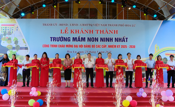 Kh&aacute;nh th&agrave;nh Trường Mầm non Ninh Nhất - C&ocirc;ng tr&igrave;nh ch&agrave;o mừng Đại hội Đảng bộ c&aacute;c cấp nhiệm kỳ 2025-2030