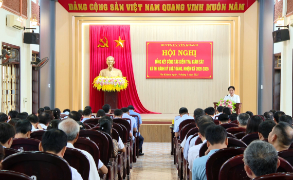 Y&ecirc;n Kh&aacute;nh tổng kết c&ocirc;ng t&aacute;c kiểm tra, gi&aacute;m s&aacute;t v&agrave; thi h&agrave;nh kỷ luật Đảng