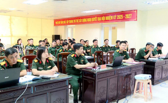 Bộ CHQS tỉnh tập huấn bảo đảm an to&agrave;n th&ocirc;ng tin, an ninh mạng
