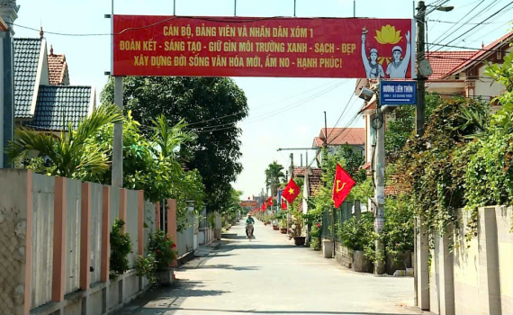 X&oacute;m 1, x&atilde; Quang Thiện đ&oacute;n bằng c&ocirc;ng nhận khu d&acirc;n cư n&ocirc;ng th&ocirc;n mới kiểu mẫu