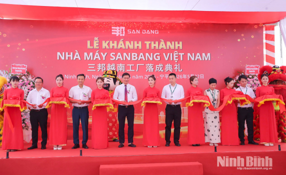 C&ocirc;ng ty SanBang Việt Nam kh&aacute;nh th&agrave;nh Nh&agrave; m&aacute;y sản xuất h&agrave;ng dệt gia dụng tại KCN dệt may Rạng Đ&ocirc;ng