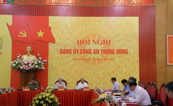 Tổng B&iacute; thư, Chủ tịch nước dự hội nghị Đảng uỷ C&ocirc;ng an Trung ương