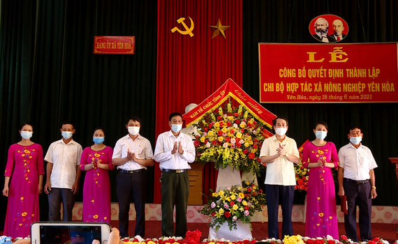 C&ocirc;ng bố quyết định th&agrave;nh lập 2 chi bộ hợp t&aacute;c x&atilde; tại Y&ecirc;n M&ocirc;