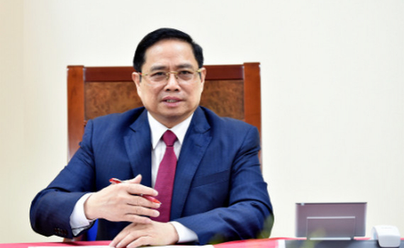 Thủ tướng Phạm Minh Ch&iacute;nh điện đ&agrave;m với Thủ tướng Quốc vụ viện nước CHND Trung Hoa L&yacute; Khắc Cường