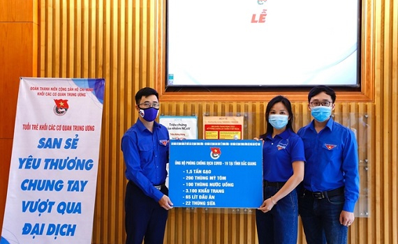Tuổi trẻ Khối cơ quan TƯ ủng hộ 1,7 tỷ đồng hỗ trợ chống dịch