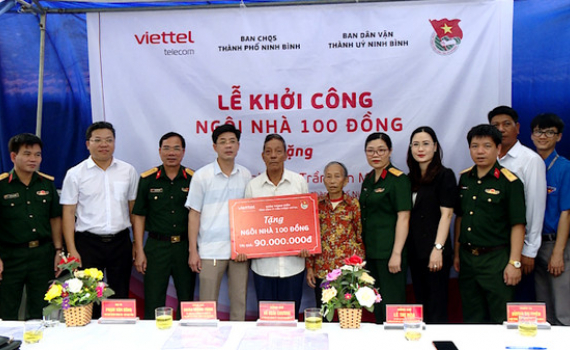 Khởi c&ocirc;ng x&acirc;y dựng nh&agrave; t&igrave;nh nghĩa 100 đồng tại x&atilde; Ninh Tiến