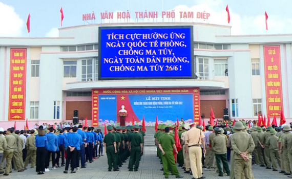 Th&agrave;nh phố Ninh B&igrave;nh, Tam Điệp ra qu&acirc;n hưởng ứng &ldquo;Ng&agrave;y to&agrave;n d&acirc;n ph&ograve;ng, chống ma t&uacute;y&rdquo;