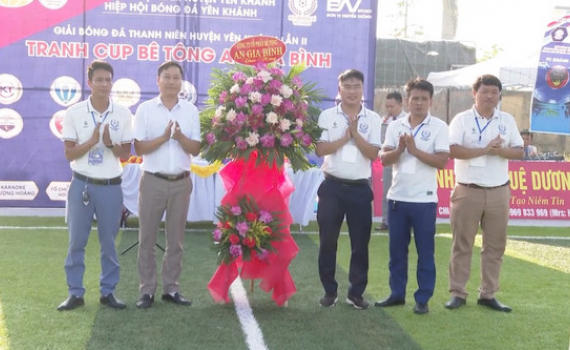 Hội LHTN Việt Nam huyện Y&ecirc;n Kh&aacute;nh khai mạc Giải b&oacute;ng đ&aacute; thanh ni&ecirc;n lần thứ 2 