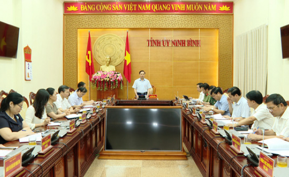 Thường trực Tỉnh ủy triển khai nhiệm vụ trọng t&acirc;m c&ocirc;ng t&aacute;c th&aacute;ng 6/2022