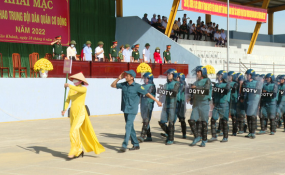 Y&ecirc;n Kh&aacute;nh tổ chức Hội thao Trung đội D&acirc;n qu&acirc;n cơ động năm 2022