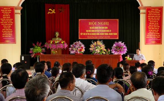 Đại biểu HĐND tỉnh tiếp x&uacute;c cử tri huyện Y&ecirc;n Kh&aacute;nh