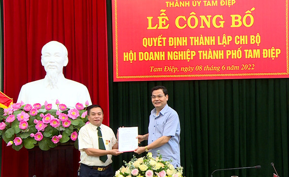 Th&agrave;nh lập Chi bộ Hội Doanh nghiệp Th&agrave;nh phố Tam Điệp