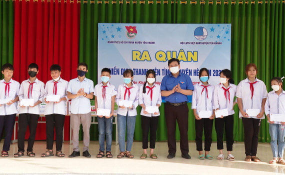 Huyện đo&agrave;n Y&ecirc;n Kh&aacute;nh ra qu&acirc;n "Chiến dịch thanh ni&ecirc;n t&igrave;nh nguyện h&egrave; 2022"