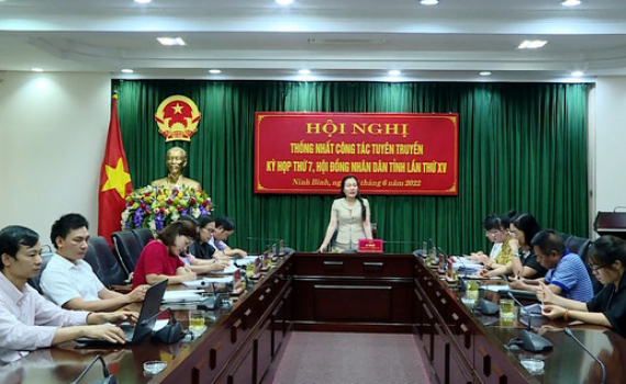 Hội nghị thống nhất c&ocirc;ng t&aacute;c tuy&ecirc;n truyền Kỳ họp thứ 7, HĐND tỉnh kh&oacute;a XV.