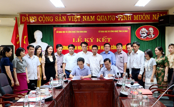 Sở KH&CN tỉnh Ninh B&igrave;nh hợp t&aacute;c với Sở KH&CN tỉnh C&agrave; Mau