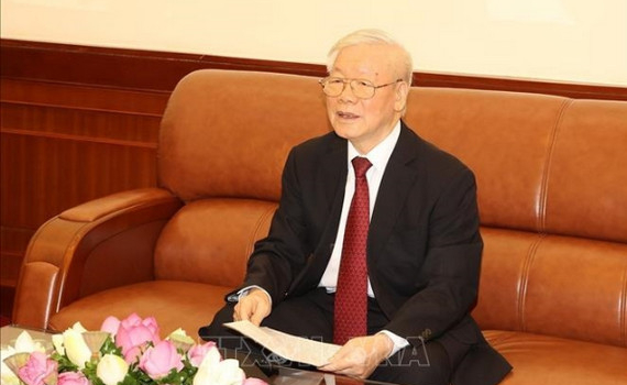 Tổng B&iacute; thư Nguyễn Ph&uacute; Trọng điện đ&agrave;m với Chủ tịch Đảng Nh&acirc;n d&acirc;n Campuchia, Thủ tướng Ch&iacute;nh phủ Vương quốc Campuchia