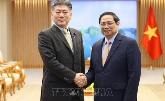 Thủ tướng Phạm Minh Ch&iacute;nh tiếp Bộ trưởng Bộ Tư ph&aacute;p Nhật Bản