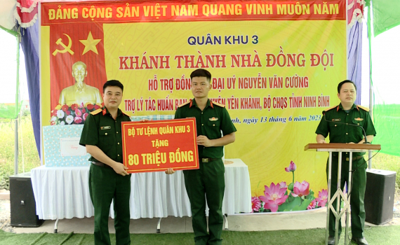 Kh&aacute;nh th&agrave;nh v&agrave; b&agrave;n giao Nh&agrave; đồng đội tại x&atilde; Kh&aacute;nh Hải