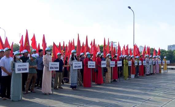 Lễ ph&aacute;t động hưởng ứng Ng&agrave;y M&ocirc;i trường thế giới năm 2023 tại th&agrave;nh phố Ninh B&igrave;nh