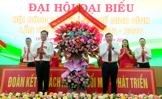 Đại hội đại biểu Hội N&ocirc;ng d&acirc;n th&agrave;nh phố Ninh B&igrave;nh, nhiệm kỳ 2023 - 2028