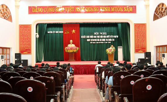 Nho Quan sơ kết 5 năm thực hiện Nghị quyết số 35 năm 2018 của Bộ Ch&iacute;nh trị