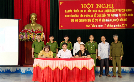 Tuy&ecirc;n truyền c&ocirc;ng t&aacute;c ph&ograve;ng ch&aacute;y, chữa ch&aacute;y cho người d&acirc;n x&atilde; Y&ecirc;n Thắng