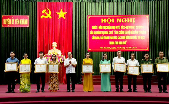 Huyện Y&ecirc;n Kh&aacute;nh tăng cường bảo vệ nền tảng tư tưởng của Đảng