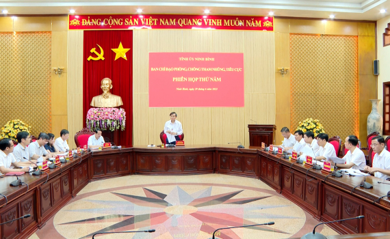 Ban Chỉ đạo ph&ograve;ng, chống tham nhũng, ti&ecirc;u cực tỉnh họp phi&ecirc;n thứ Năm