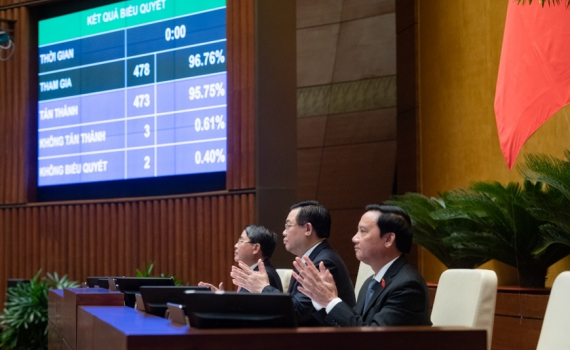 Quốc hội th&ocirc;ng qua nghị quyết về quyết to&aacute;n ng&acirc;n s&aacute;ch Nh&agrave; nước năm 2021