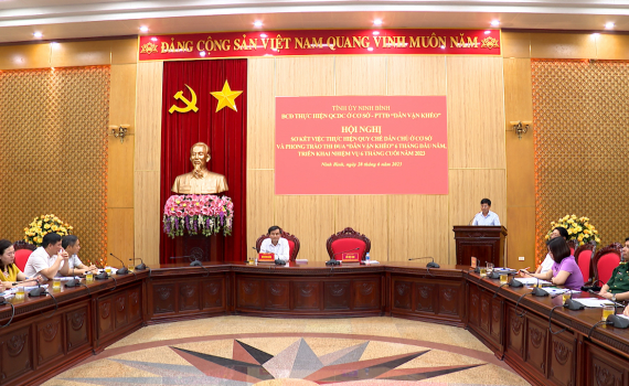Hội nghị triển khai thực hiện quy chế d&acirc;n chủ ở cơ sở, phong tr&agrave;o thi đua D&acirc;n vận kh&eacute;o 6 th&aacute;ng cuối năm 2023