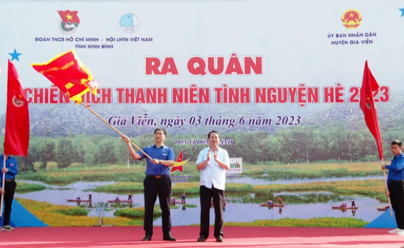 Tuổi trẻ Ninh B&igrave;nh ra qu&acirc;n Chiến dịch Thanh ni&ecirc;n t&igrave;nh nguyện h&egrave; năm 2023