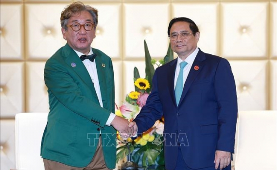 WEF Đại Li&ecirc;n 2024: Thủ tướng Phạm Minh Ch&iacute;nh mong muốn hợp t&aacute;c ph&aacute;t triển xanh với H&agrave;n Quốc, hợp t&aacute;c đường sắt với Trung Quốc