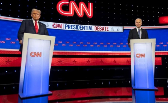 Bầu cử Tổng thống Mỹ 2024: M&agrave;n &ldquo;so găng&rdquo; đầu ti&ecirc;n giữa &ocirc;ng Joe Biden v&agrave; &ocirc;ng Donald Trump