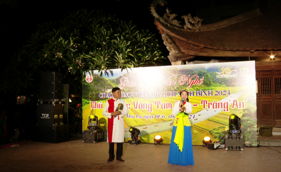 Giao lưu văn nghệ ch&agrave;o mừng Tuần Du lịch Ninh B&igrave;nh 2024