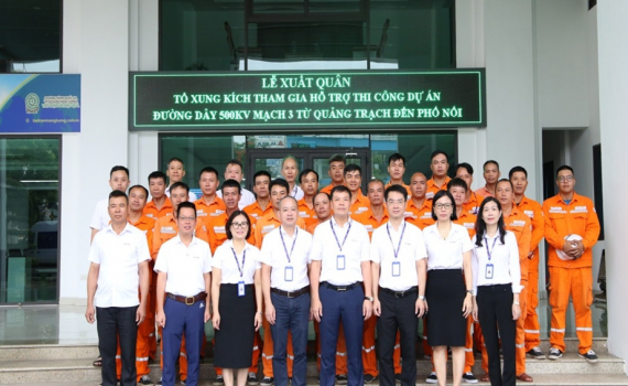 PC Ninh B&igrave;nh hỗ trợ thi c&ocirc;ng dự &aacute;n đường d&acirc;y 500 kV mạch 3 Quảng Trạch - Phố Nối