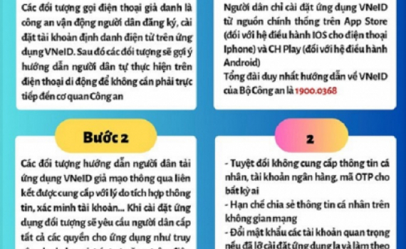 Cảnh gi&aacute;c với thủ đoạn lừa đảo hướng dẫn c&agrave;i đặt ứng dụng VneID