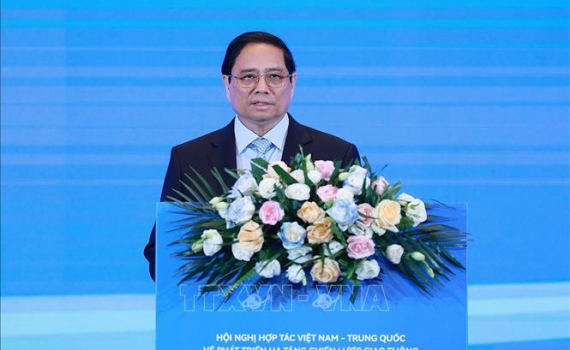 Thủ tướng Phạm Minh Ch&iacute;nh v&agrave; Ph&oacute; thủ tướng Trung Quốc c&ugrave;ng dự Hội nghị về ph&aacute;t triển hạ tầng Việt Nam &ndash; Trung Quốc
