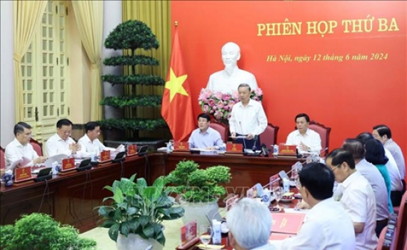 Chủ tịch nước T&ocirc; L&acirc;m chủ tr&igrave; phi&ecirc;n họp thứ ba Ban Chỉ đạo Tổng kết 40 năm đổi mới