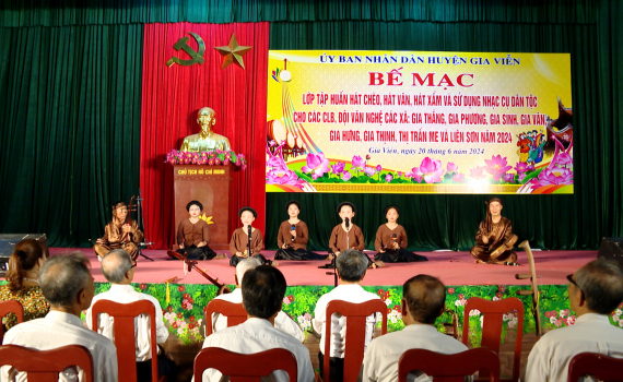 Gia Viễn bế mạc lớp tập huấn nghệ thuật truyền thống